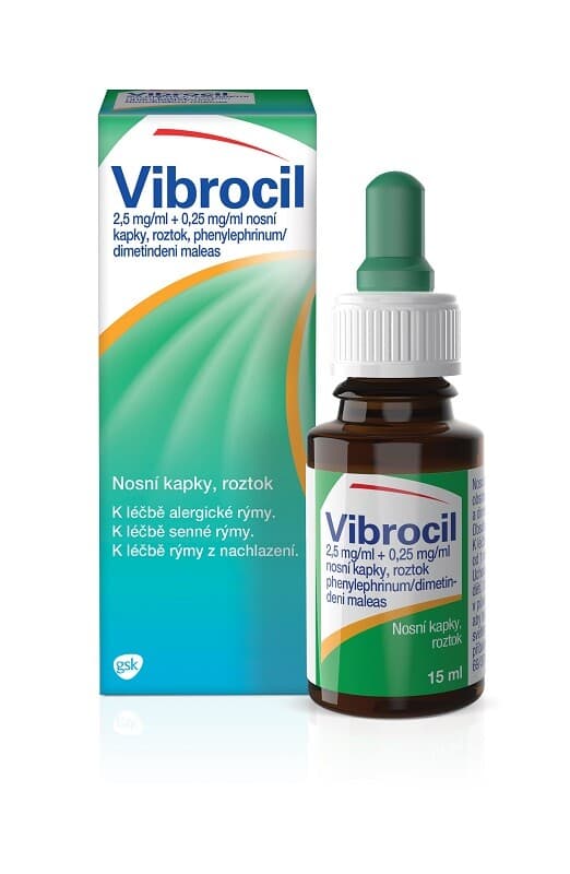Obrázek produktu Vibrocil nosní kapky při léčbě rýmy 15 ml
