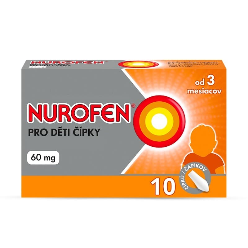 Obrázek produktu NUROFEN PRO DĚTI 60 mg čípek 10 ks