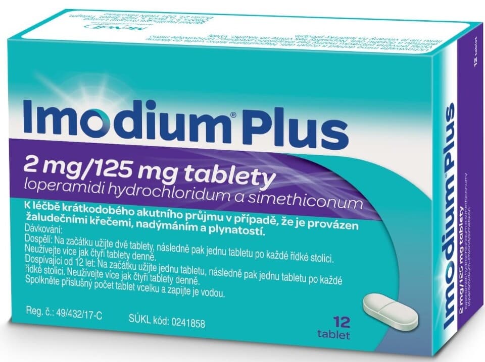 Obrázek produktu Imodium Plus 2 mg/125 mg 12 tablet