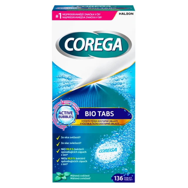 Obrázek produktu Corega Bio Tabs čisticí tablety 136ks