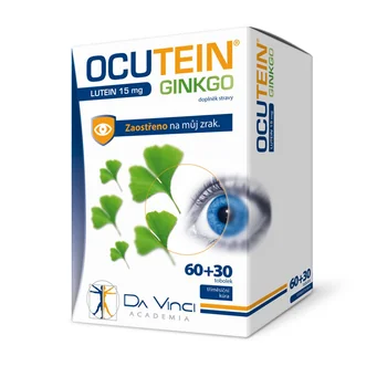 Obrázek produktu Ocutein Ginkgo 45mg+Lutein 15mg DaVinci 60+30 tobolek